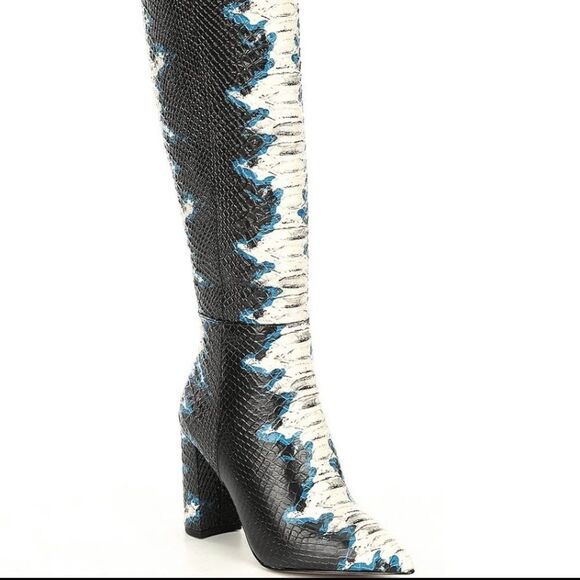 GIANNI BINI  snake print boots - Picture 1 of 7